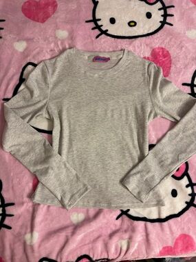 edikted grey waffle knit long sleeve 🤍